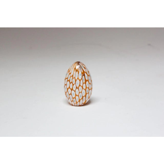 Vintage Italian Modernist Murano Millefiori Mosaic Glass Egg Paperweight Sculpture For Sale - Image 10 of 10