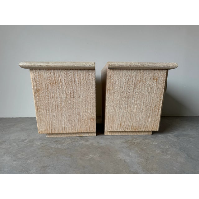 1990s Pair of Vintage Organic Hand Carved Wood Nightstands by Kreiss Furniture For Sale - Image 5 of 12