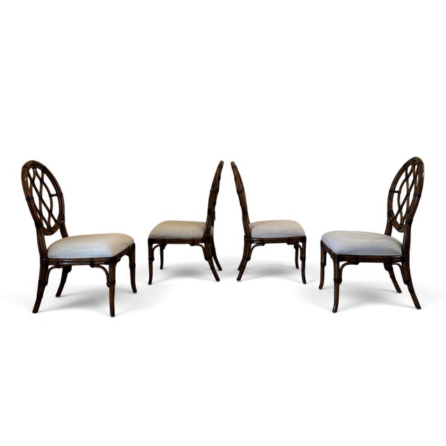 Tommy Bahama Bali Hai Cedar Key Oval Back Dining Chairs - Set of 4 For Sale - Image 9 of 18