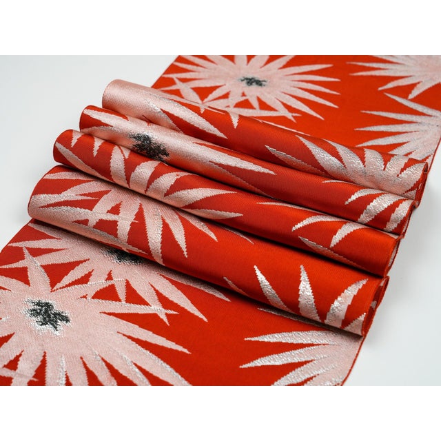 Japanese Ceremonial Silk Table Runner by Renaras For Sale - Image 4 of 6