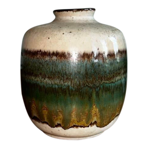 Antique Marzi & Remy German Stoneware Studio Pottery Vase With Drip Glaze