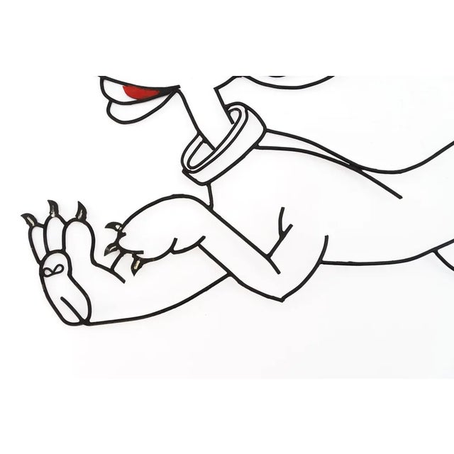 Mid-Century Modern Disney Pluto Wall Decoration in Iron, Vienna, 1960s For Sale - Image 3 of 6