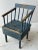 Early 20th Century Antique Folk Art Cerulean Blue-Painted Chair With Built-in Storage Box, Circa Early 20th Century For Sale - Image 5 of 18