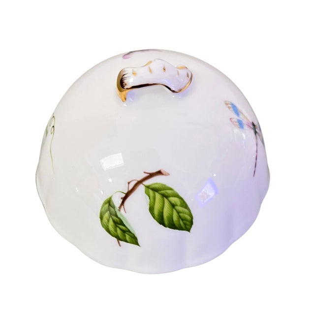 I. Godinger & Co Round Covered Butter Dish Jardin Pattern For Sale - Image 10 of 10