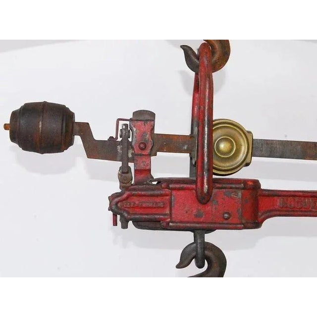 Brown 1880s French Noguera Forged Steel Wine Barrel Scale For Sale - Image 8 of 10
