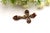 Silver and Gold Cross with Diamond Chips, in Good conditions.