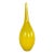 Vintage Yellow Glass Teardrop Vase For Sale