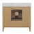 Tan Matthew Izzo Home Wynn Cerused Oak Single Porcelain Sink Bath Vanity With Carrara Marble Top, 3 Caned Drawers and Brass Knobs For Sale - Image 8 of 10