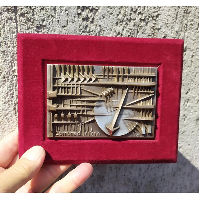 Bronze Bas-Relief Sculpture by Arnaldo Pomodoro for Johnson, 1978 For Sale - Image 11 of 11