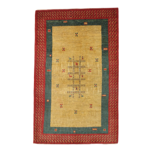 Vintage Hand-Knotted Persian Gabbeh Rug 3'10" X 6'2"
