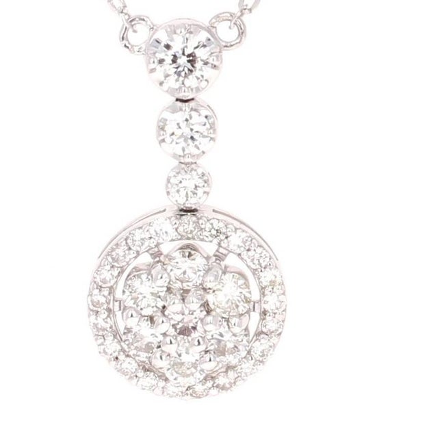 Roshe Jewels Diamond Necklace 0.68 Carat 14k White Gold Chain Necklace For Sale - Image 4 of 4