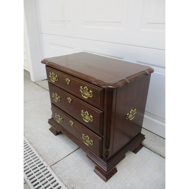 Pennsylvania House Chippendale Three Drawer Nightstand or Side Table