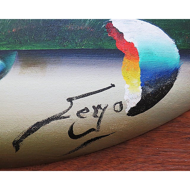 FREE SHIPPING ANYWHERE IN THE CONTINENTAL US! This is an original oil on canvas painting by well listed artist Ferjo...