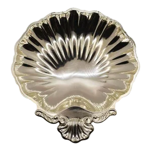 Cast Metal Footed Clam Shell Serving Dish or Catchall After Tiffany & Co.
