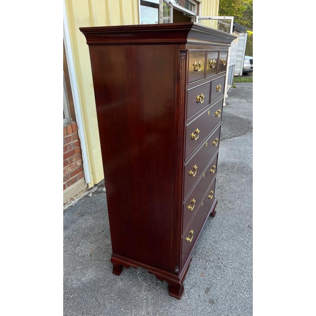 Wood Late 20th Century Hickory Chair Co Tall Chest For Sale - Image 7 of 10