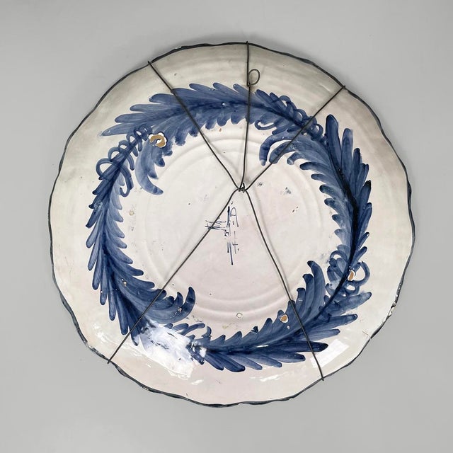 Mid-Century Modern Italian Majolica Plate by Alba Docilia Albisola, 1950s For Sale - Image 4 of 11