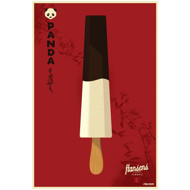 Contemporary 2020 Mads Berg Danish Poster, Hansen's Panda Pop For Sale - Image 3 of 3