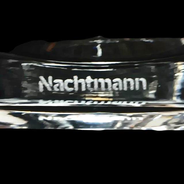 Vintage Nachtmann Crystal Double Arm Candlestick Holder Clear Glass Candleabra For Sale - Image 10 of 11