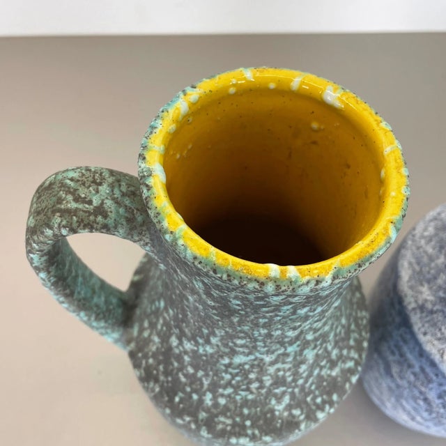 Ceramic Fat Lava Ceramic Vases by Scheurich, Germany, 1970s, Set of 2 For Sale - Image 7 of 17