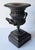 Renaissance Pair of 20th Century Black Painted Bronze and Slate Urn Form Mantlepieces For Sale - Image 3 of 9