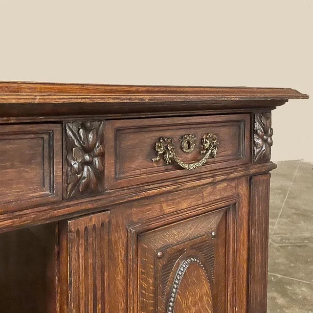 Antique French Louis XVI Neoclassical Double Faced Desk For Sale - Image 10 of 13