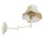 French Country Vintage French Country Style Shabby Chic Swing Arm Wall Sconce With Damask Shade For Sale - Image 3 of 7