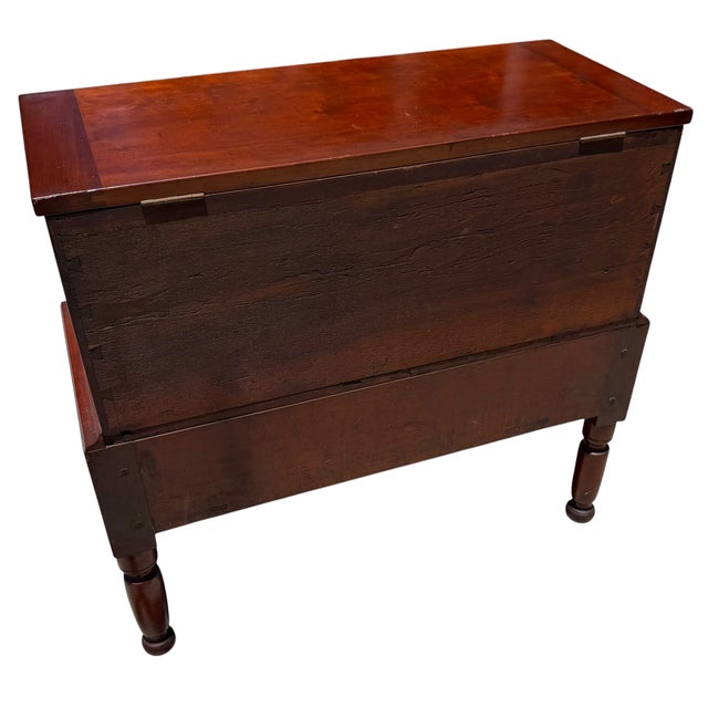 Early 19th Century Antique American Federal Cherry Wood Bible Box For Sale - Image 5 of 6