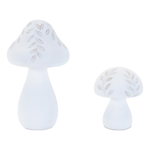 Etched Mushroom Decor (Set of 2) For Sale