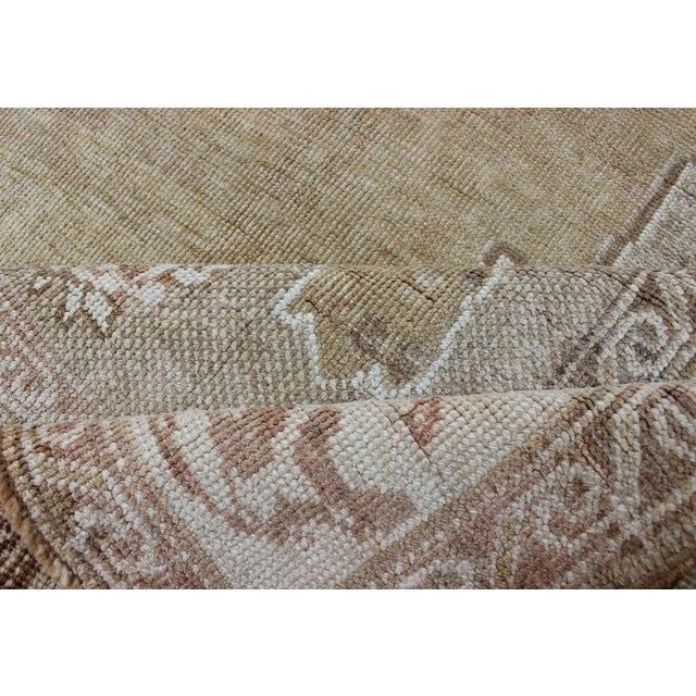 Vintage Turkish Kars Rug With Light Tan Field and Soft Ivory Border 6'9 X 12'0 For Sale - Image 9 of 12