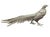 Hollywood Regency Vintage Gucci Italy Silver-Tone Pheasant Figurine For Sale - Image 3 of 6