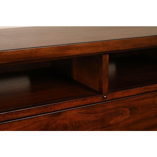 Mission Style Media Chest With Open Storage For Sale - Image 11 of 18