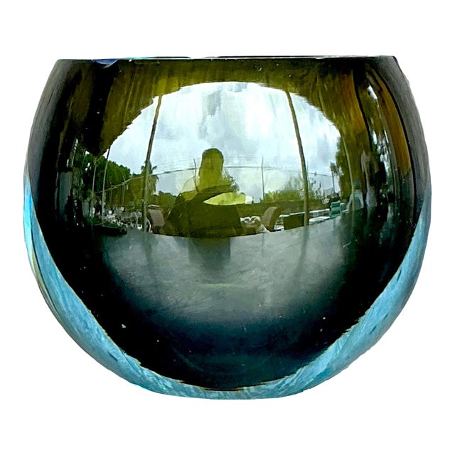 Vintage Boho Glass Ashtray After Murano For Sale