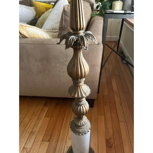 1930s Vintage Hollywood Regency Style End Table Constructed of Marble For Sale - Image 5 of 5
