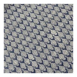 Designer Raoul Textiles Hand Printed Linen Fabric - 4 Yards For Sale