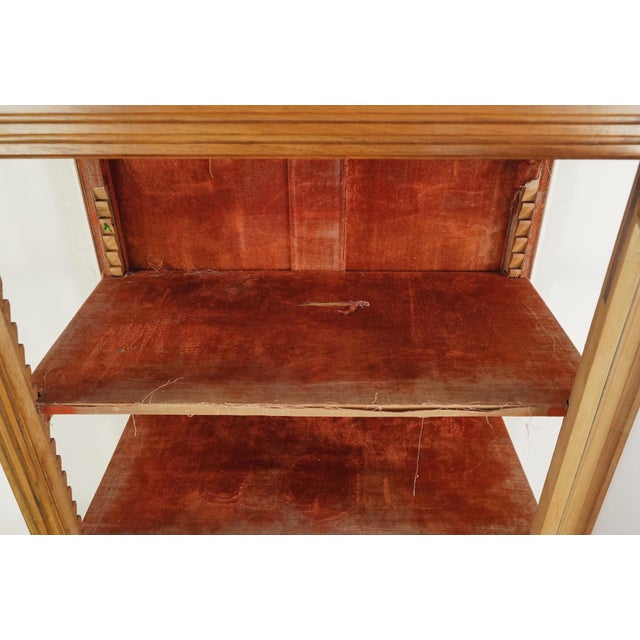 Vintage European Beveled Glass Wood Vitrine For Sale In New York - Image 6 of 16
