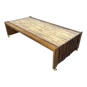 1960s Percival Lafer Sculptural Brazilian Brutalist Jacaranda Coffee Table