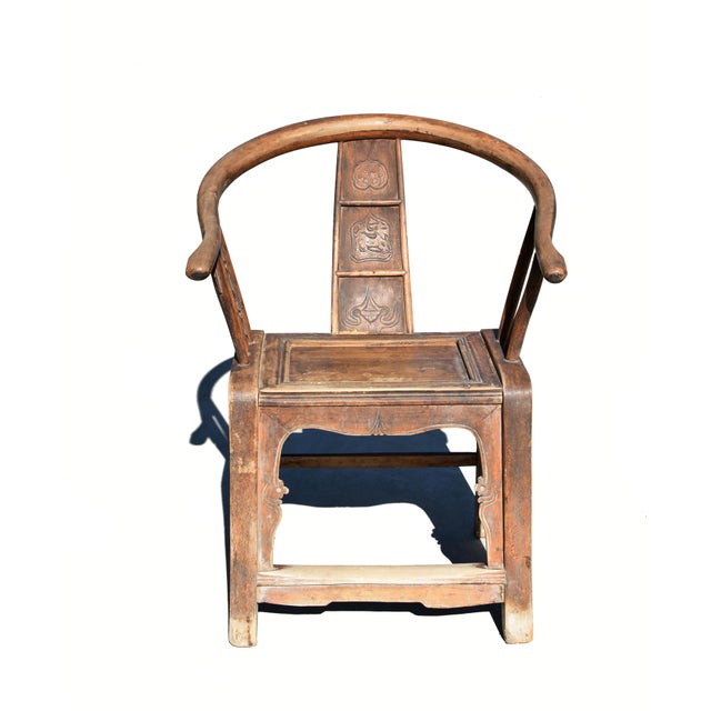 19th Century Chinese Antique Provincial Horseshoe Chairs All Original Excellent Condition For Sale In Los Angeles - Image 6 of 18
