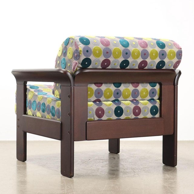 Vintage Chair in Beech and Fabric, Italy, 1970s For Sale - Image 9 of 11