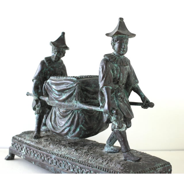 1990s Maitland-Smith Bronze Sculpture of Boys With a Litter For Sale - Image 10 of 16