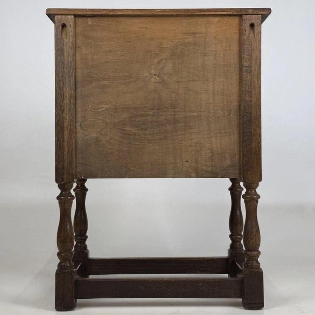 Small Antique English Oak Cabinet, 1900s For Sale - Image 6 of 11