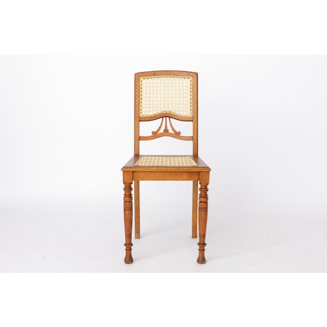 Antique Belgian Dining Chair in Beech Wood, 1920s For Sale - Image 10 of 10