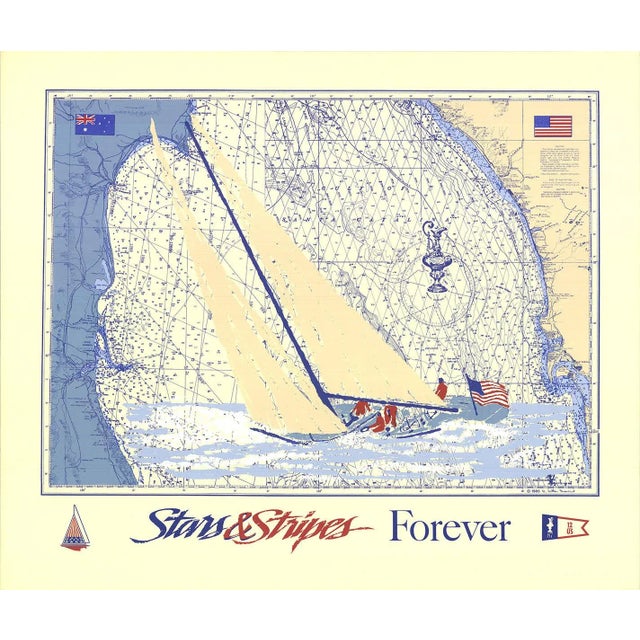 1980s 1985 R. Hilton Brown 'Stars and Stripes Forever' Contemporary Serigraph For Sale - Image 5 of 5