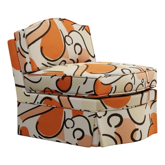 Tangerine Felix Slipper Chair by Ceraudo For Sale