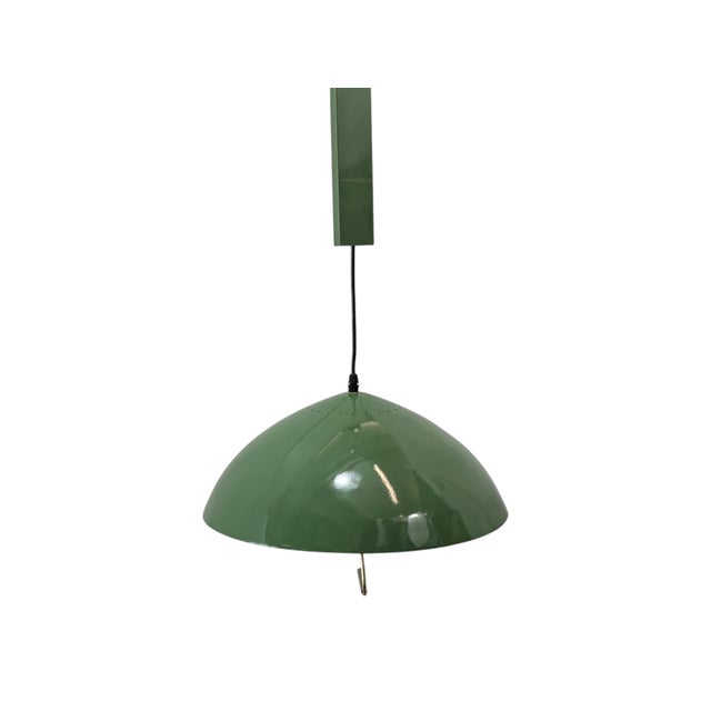 1950s pendant lamp with adjustable cup made of metal. In excellent condition, the electrical components have been tested....