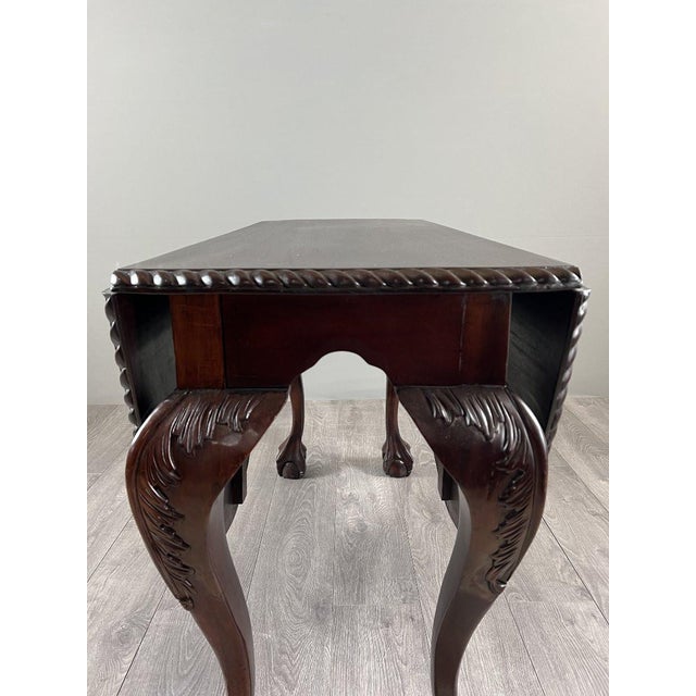 20th Century Mahogany Drop-Leaf Table For Sale - Image 6 of 12