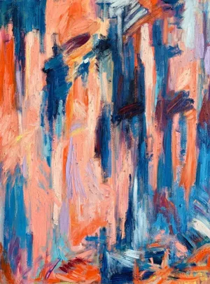 "Meet Me at the River" Contemporary Abstract Expressionist Oil Painting by Monica Shulman