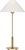 Modern J. Randall Powers by Visual Comfort Signature Hackney 24" Cordless Buffet Lamp in Hand-Rubbed Antique Brass with Linen Shade For Sale - Image 3 of 3