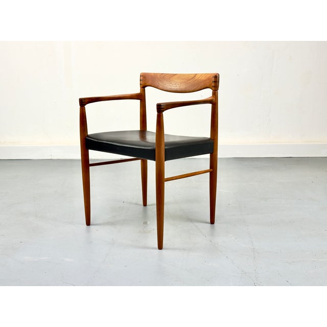 Mid-Century Modern Teak and Leather Armchair by H. W. Klein for Bramin, 1960s For Sale - Image 3 of 18
