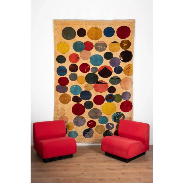 Color Circles Tapestry in Wool For Sale - Image 4 of 6