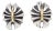 Georg Jensen Lene Munthe Sterling Silver & 18k Yellow Gold #400 Clip-On Earrings For Sale
